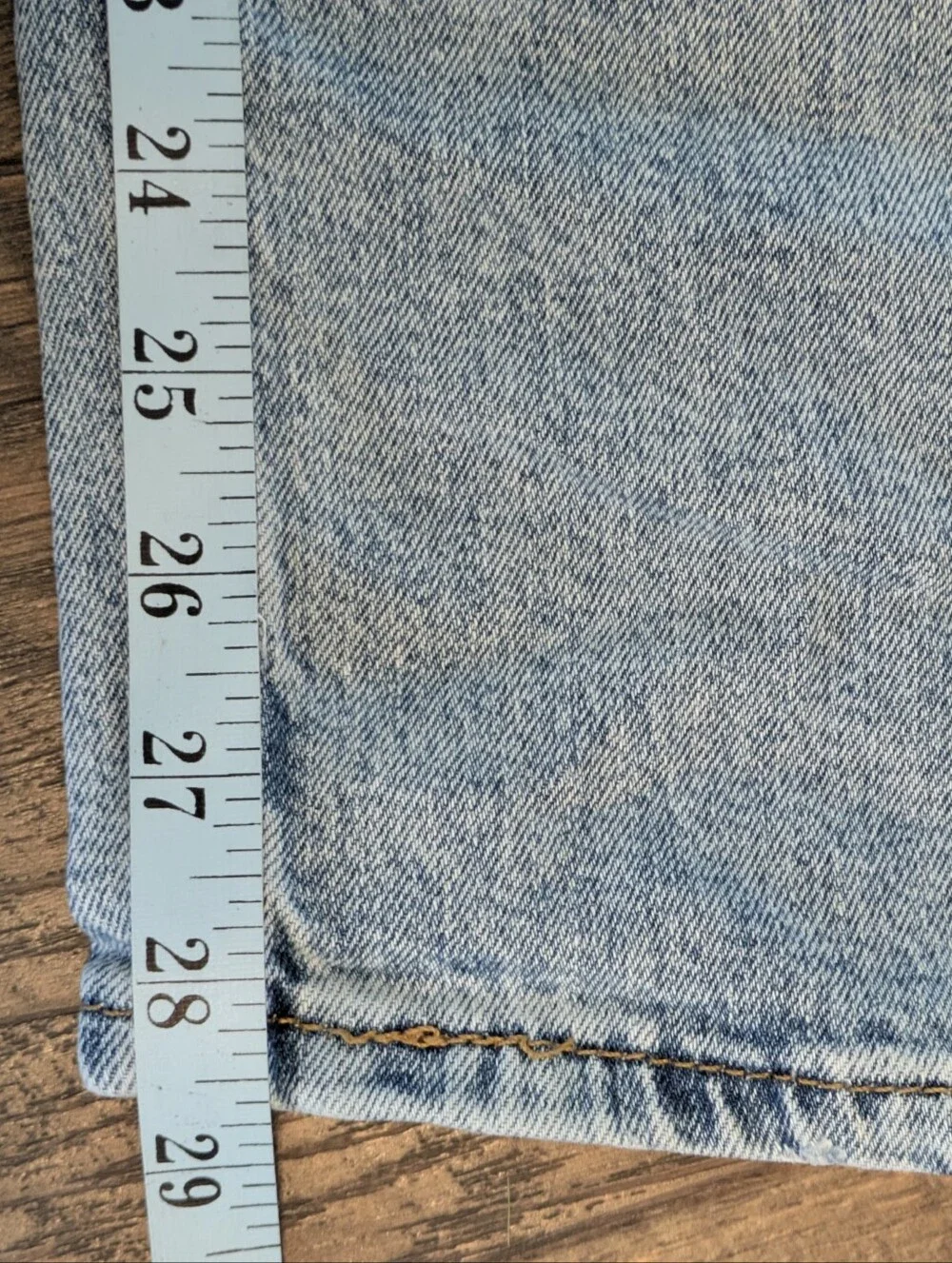 Levi's 511 Slim Fit Jeans Mens 28x30 Light Wash Blue Denim Standard Rise Stretch